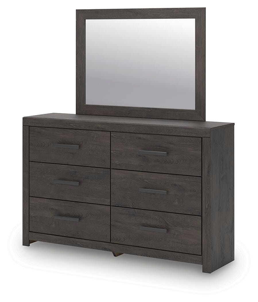 Prendonea Full Panel Bed, Dresser, Mirror, Chest and Nightstand