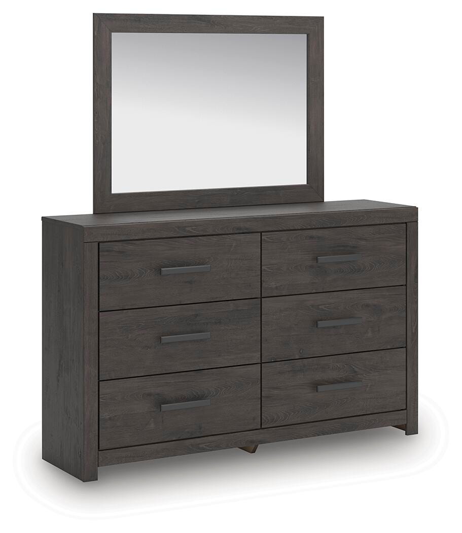 Prendonea Full Panel Bed, Dresser, Mirror, Chest and Nightstand