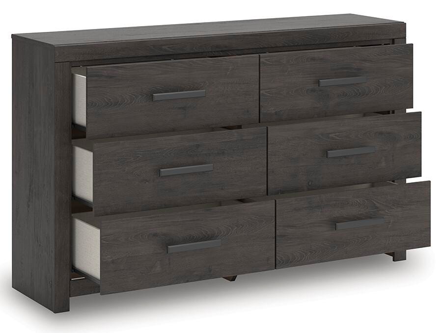 Prendonea King Panel Bed, Dresser and Nightstand