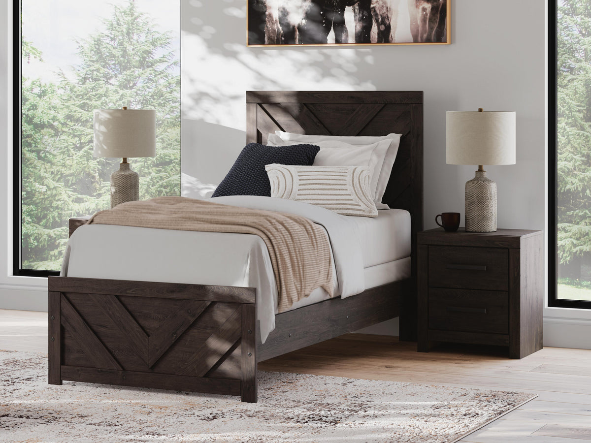 Prendonea Twin Panel Bed, Dresser and Mirror