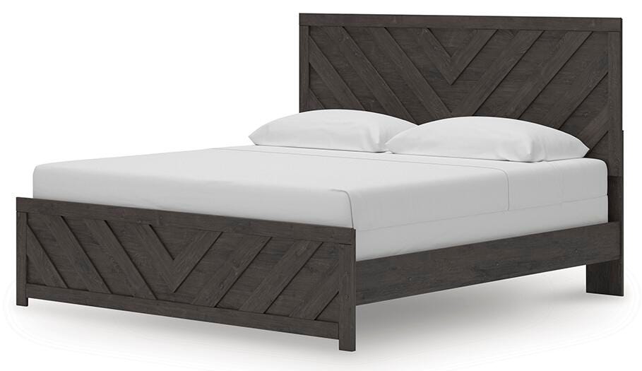 Prendonea King Panel Bed, Dresser and Nightstand