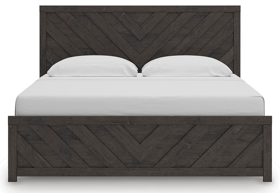 Prendonea King Panel Bed and 2 Nightstands
