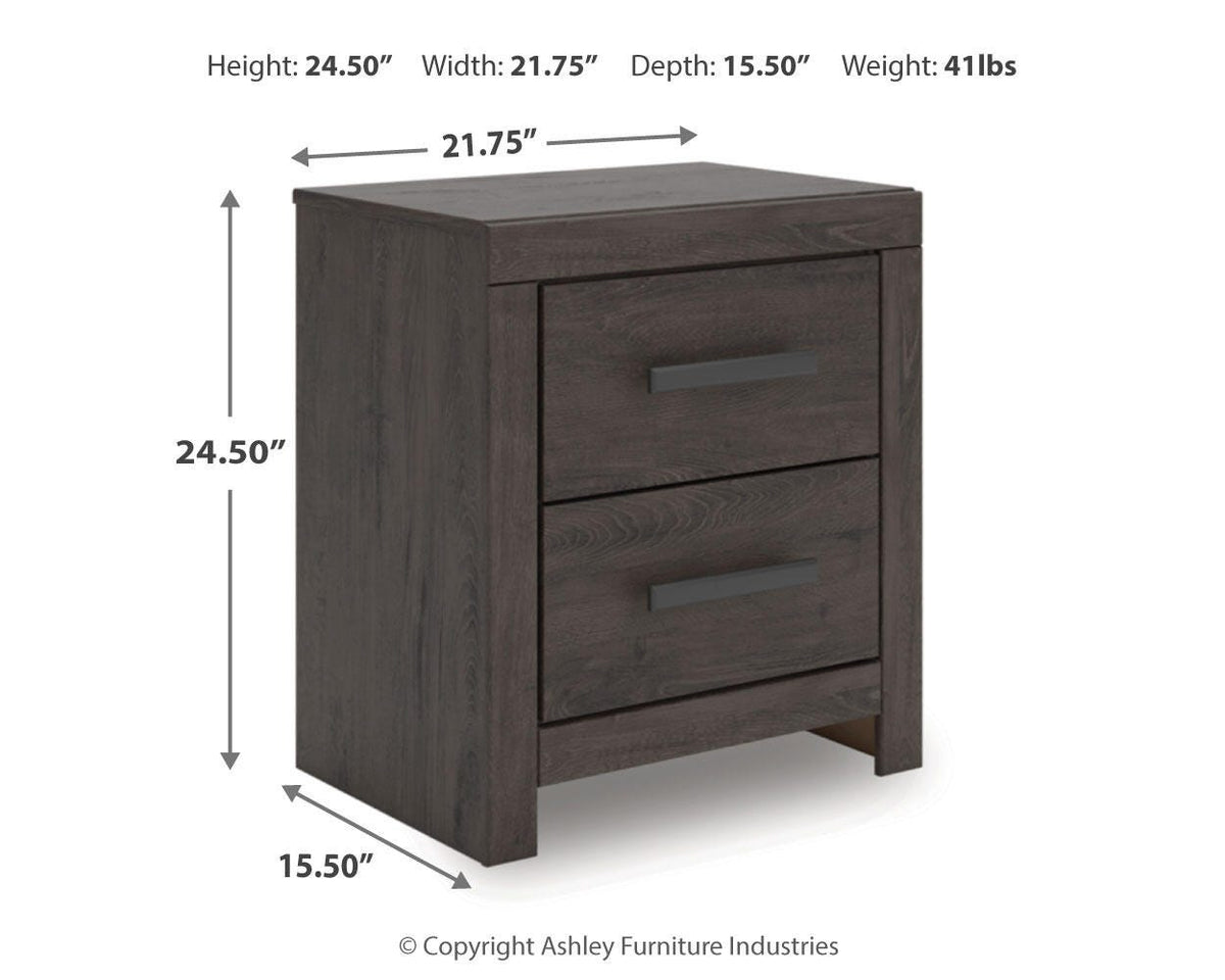 Prendonea King Panel Bed and 2 Nightstands