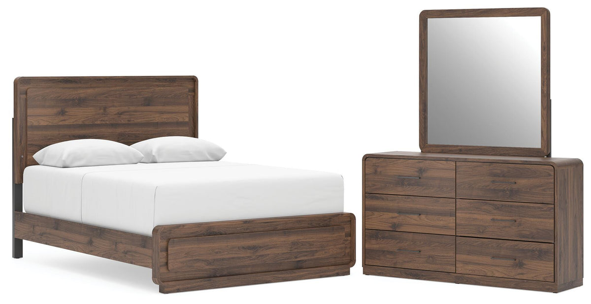 Fortlorn Queen Panel Bed, Dresser and Mirror