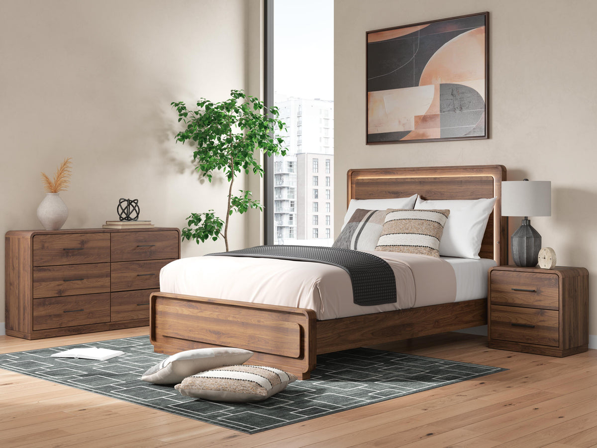 Fortlorn Queen Panel Bed, Dresser and Nightstand