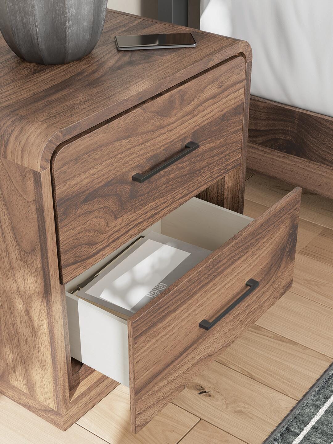 Fortlorn King Panel Bed, Dresser and Nightstand