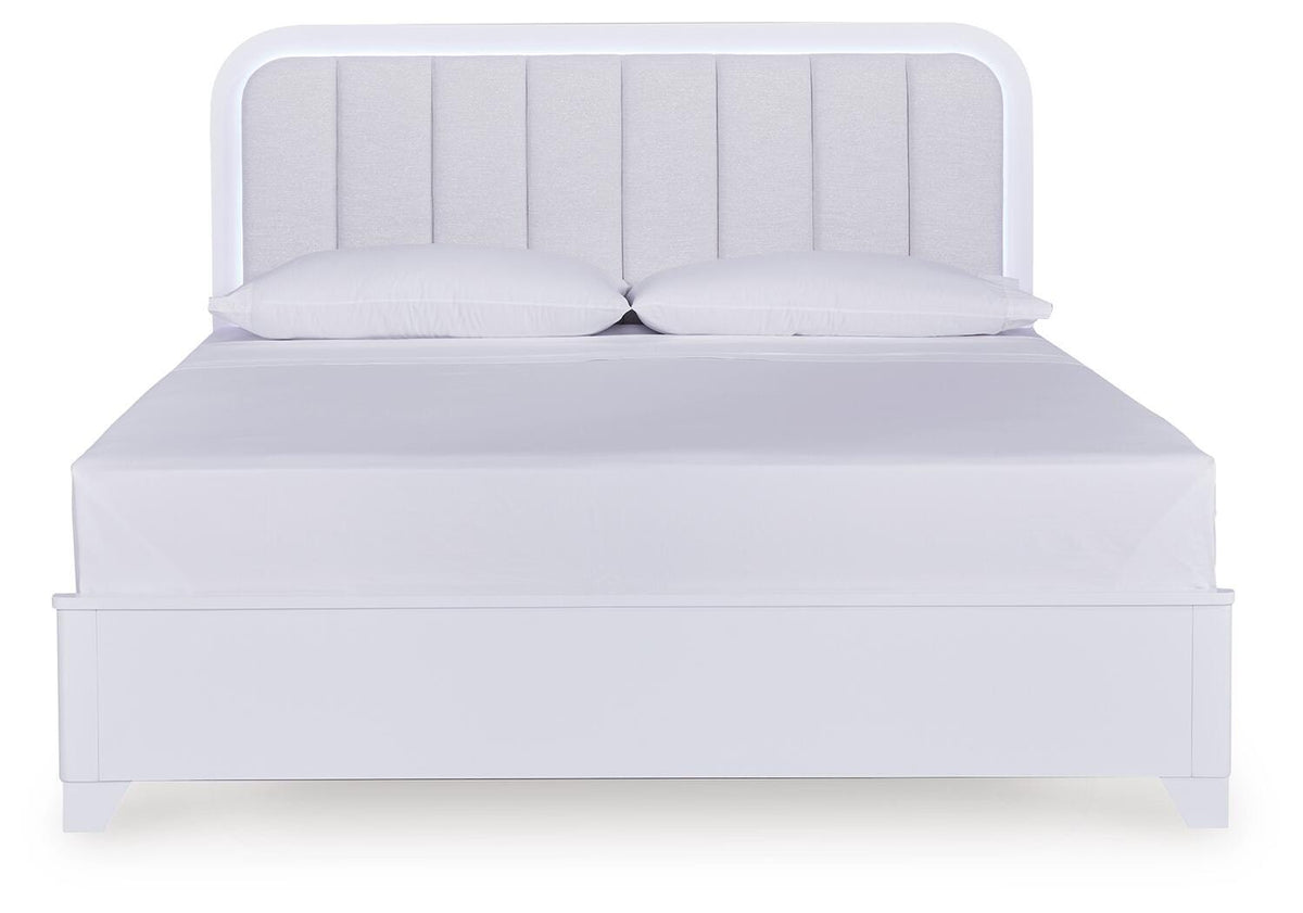 Jarlee King Panel Bed, Dresser, Mirror and Nightstand