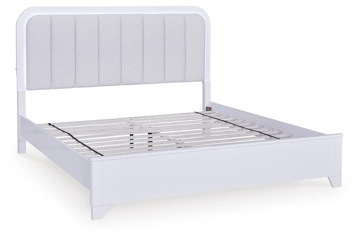 Jarlee King Panel Bed, Dresser, Mirror and Nightstand