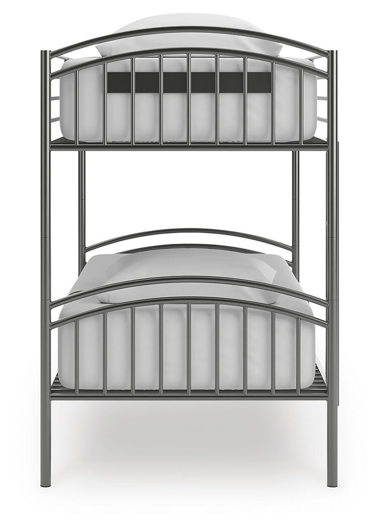 Lanceburg Twin over Twin Bunk Bed and 2 Mattresses