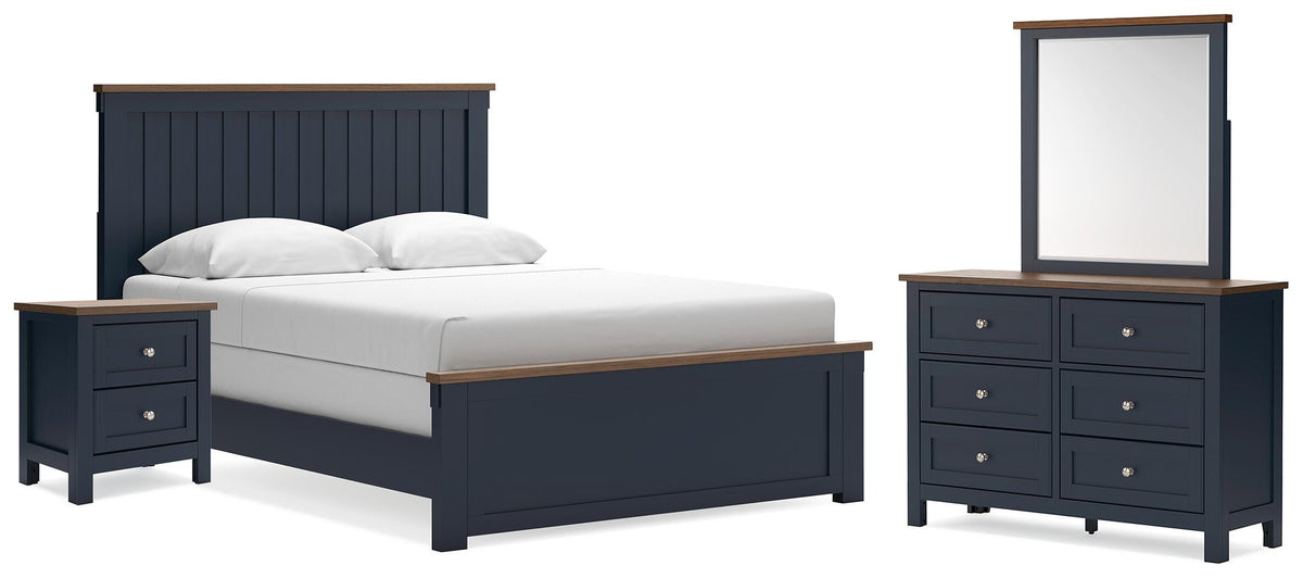 Landocken Queen Panel Bed, Dresser, Mirror and Nightstand