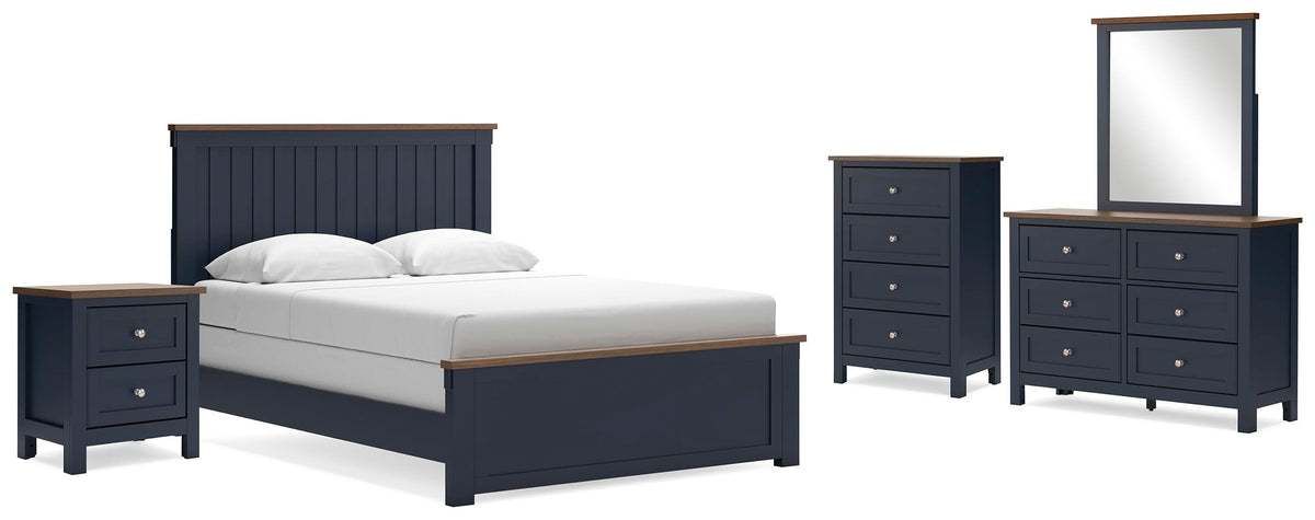 Landocken Panel Bed Set - Queen, Dresser, Mirror, Chest and Nightstand