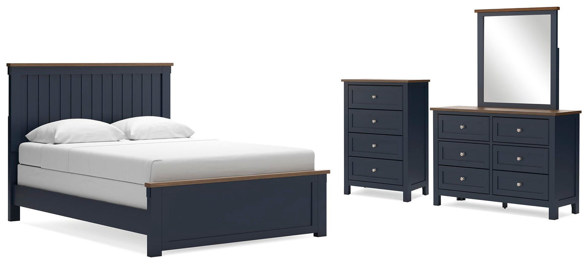 Landocken Panel Bed Set - Queen, Dresser, Mirror and Chest