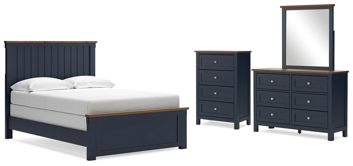 Landocken Panel Bed Set - Full, Dresser, Mirror and Chest