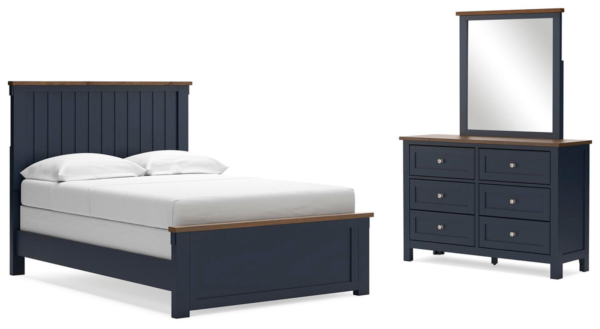 Landocken Panel Bed Set - Full, Dresser and Mirror