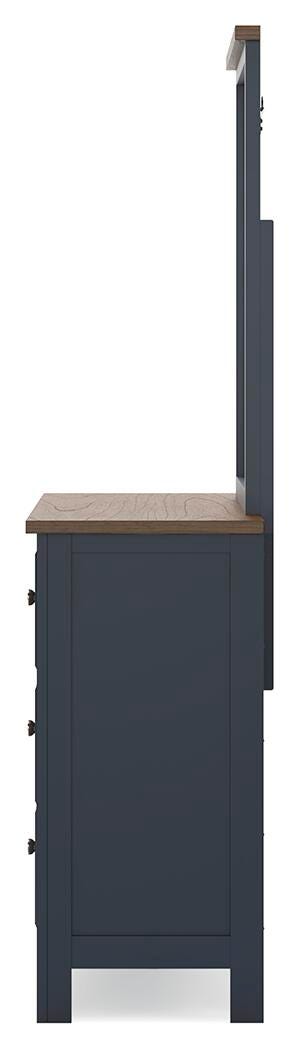 Landocken Twin Panel Bed, Dresser and Mirror