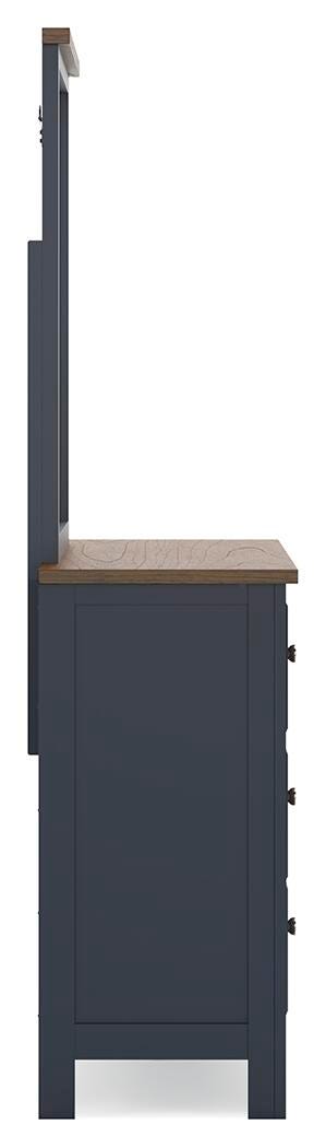 Landocken Twin Panel Bed, Dresser, Mirror and Nightstand