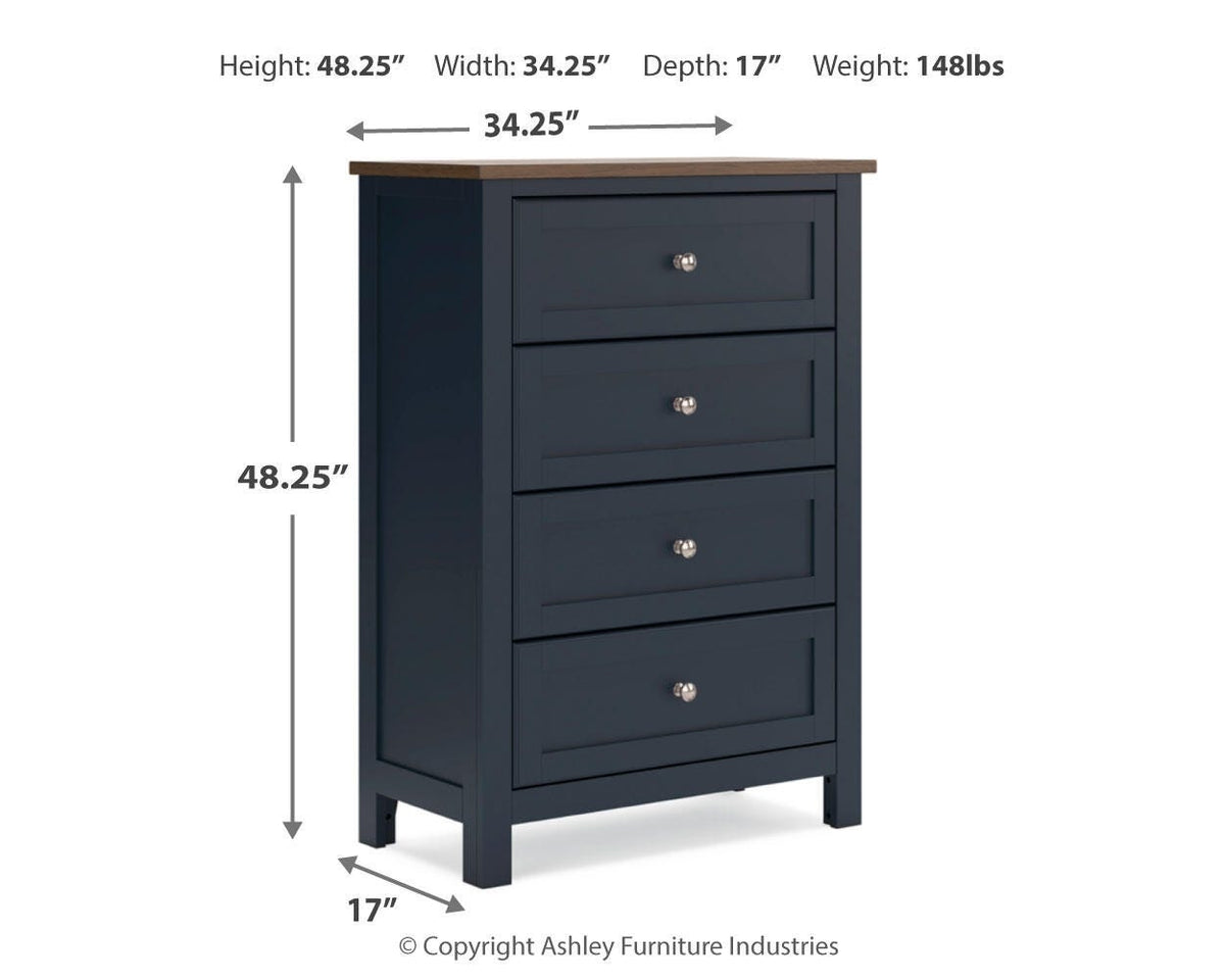 Landocken Twin Panel Bed, Chest and Nightstand
