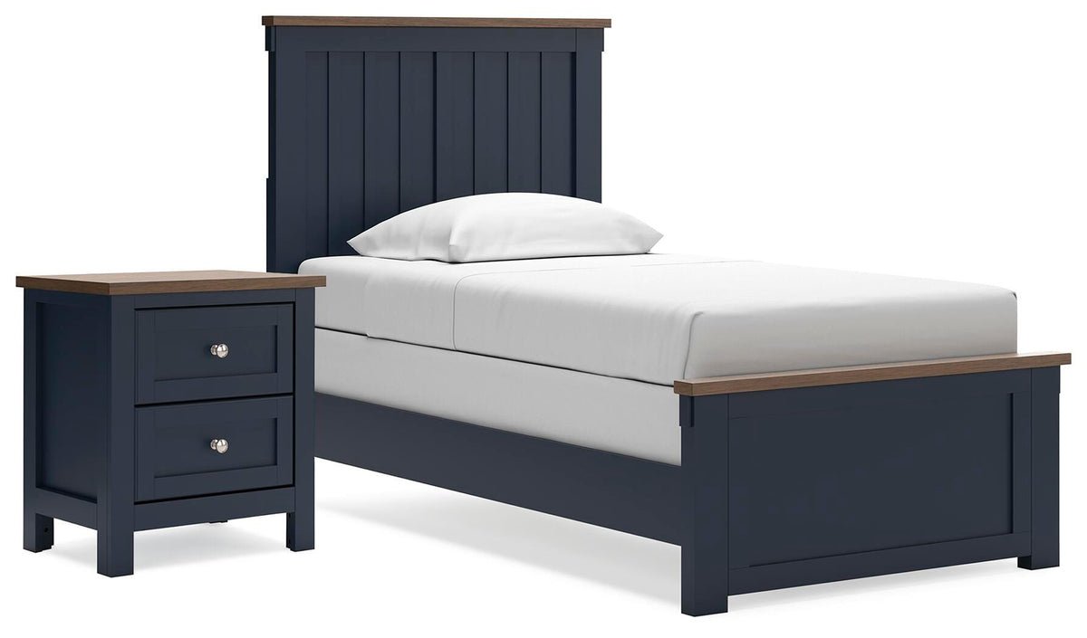 Landocken Panel Bed Set - Twin, Nightstand