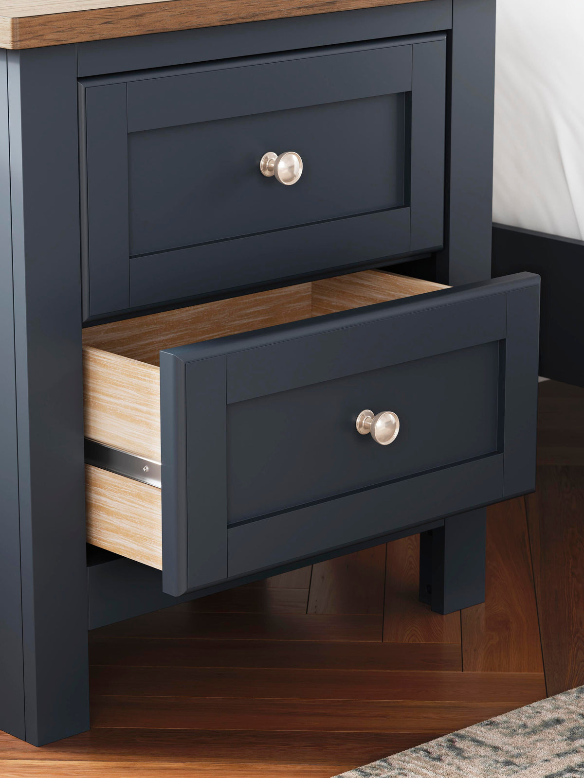 Landocken Panel Bed Set - Full, 2 Nightstands
