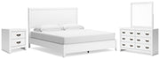 Binterglen King Panel Bed, Dresser, Mirror and Nightstand