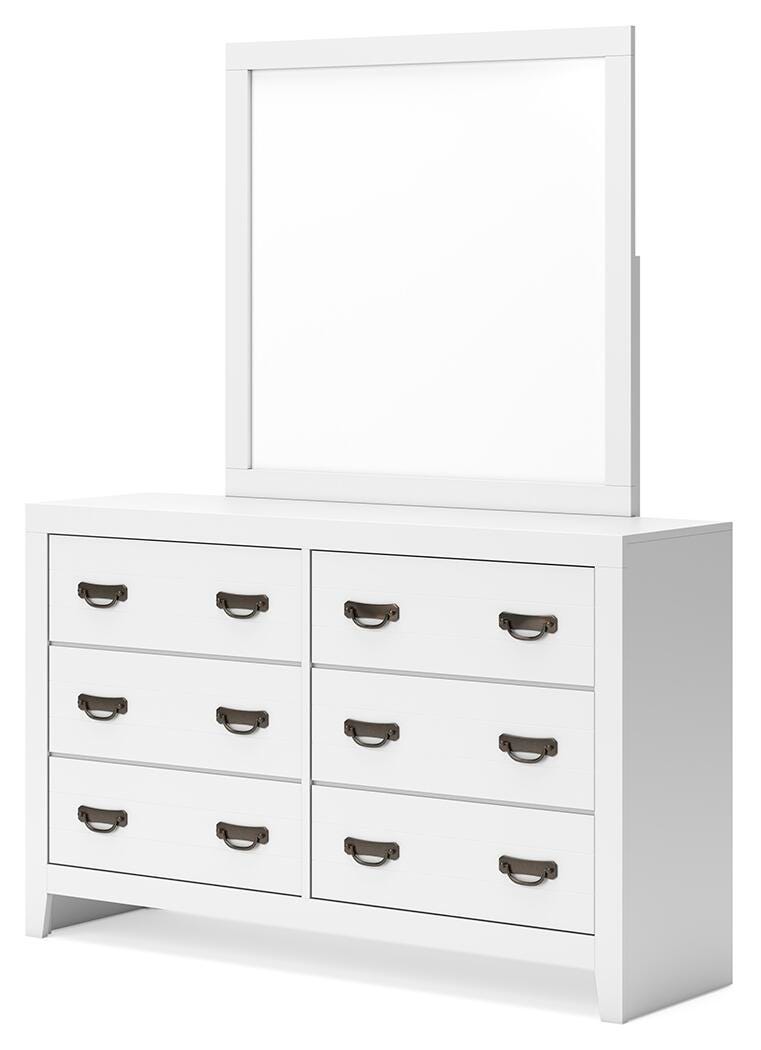 Binterglen Twin Panel Bed, Dresser, Mirror, Chest and 2 Nightstands