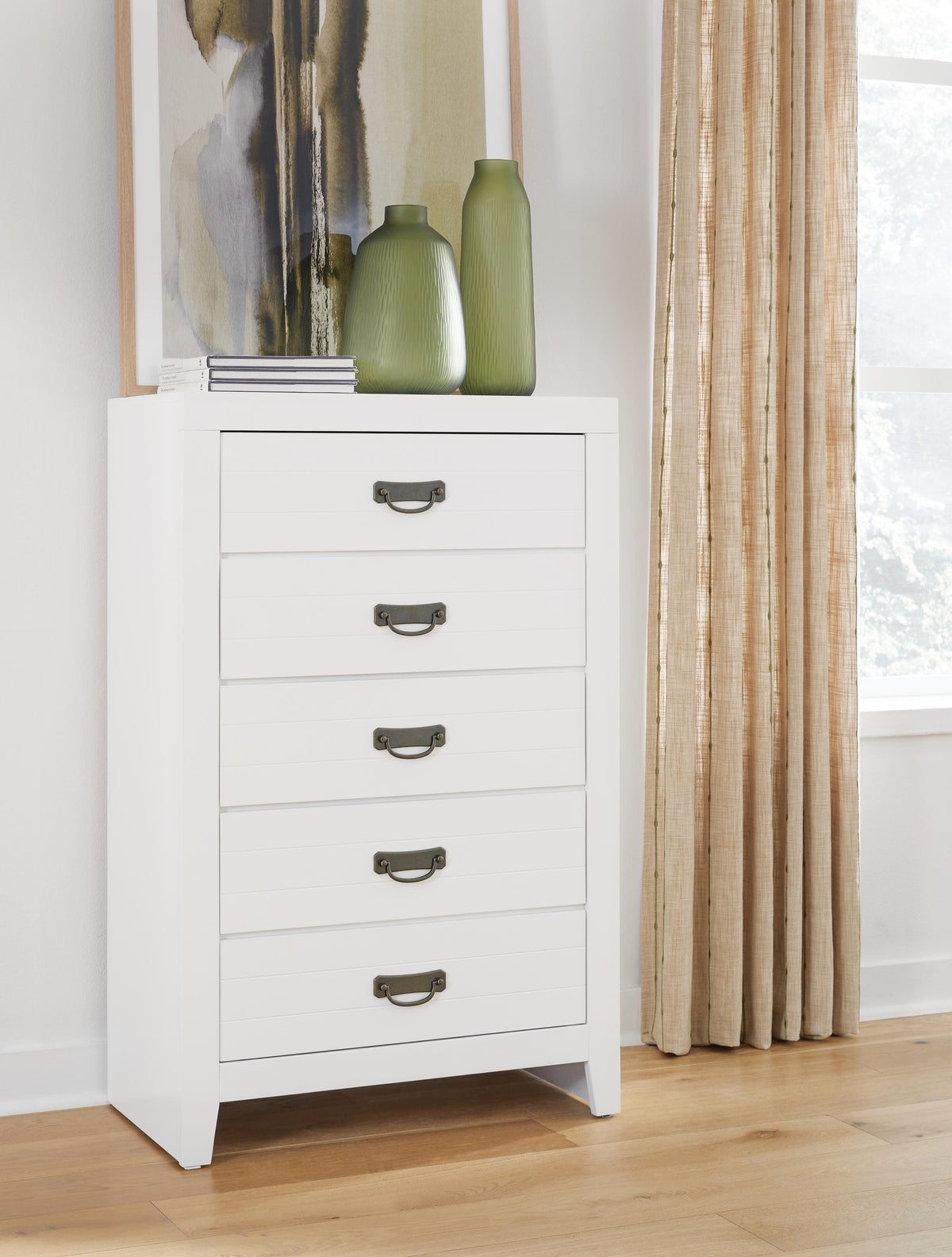 Binterglen Twin Panel Bed, Dresser, Mirror, Chest and 2 Nightstands