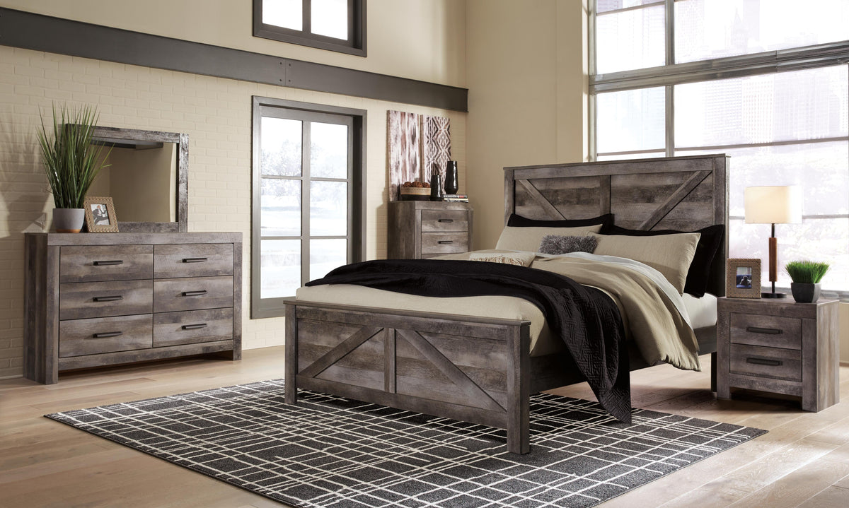Wynnlow Crossbuck Panel Bed Set - King, Dresser