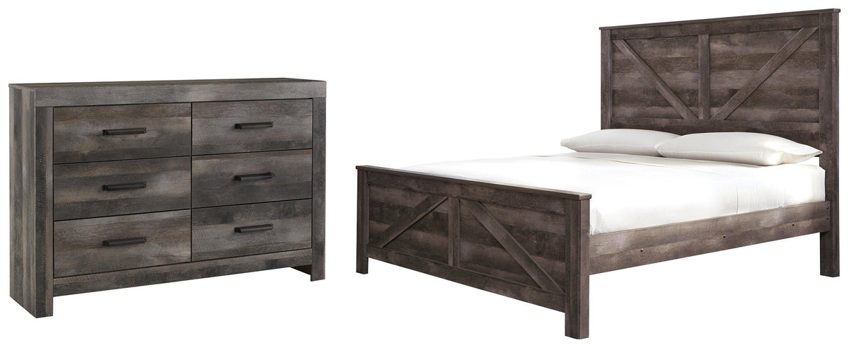 Wynnlow Crossbuck Panel Bed Set - King, Dresser