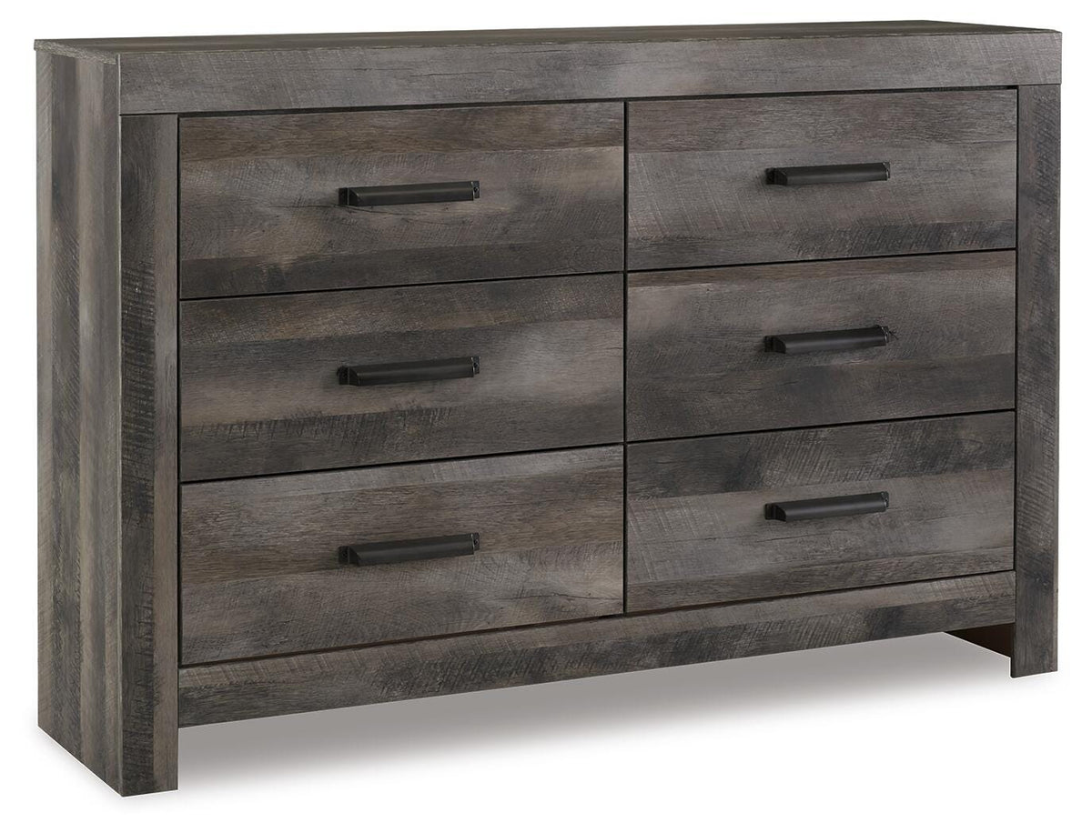 Wynnlow Panel Bed Set - King, Mirrored Dresser and Nightstand