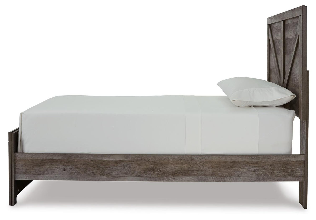 Wynnlow Twin Crossbuck Panel Bed, Dresser and Mirror