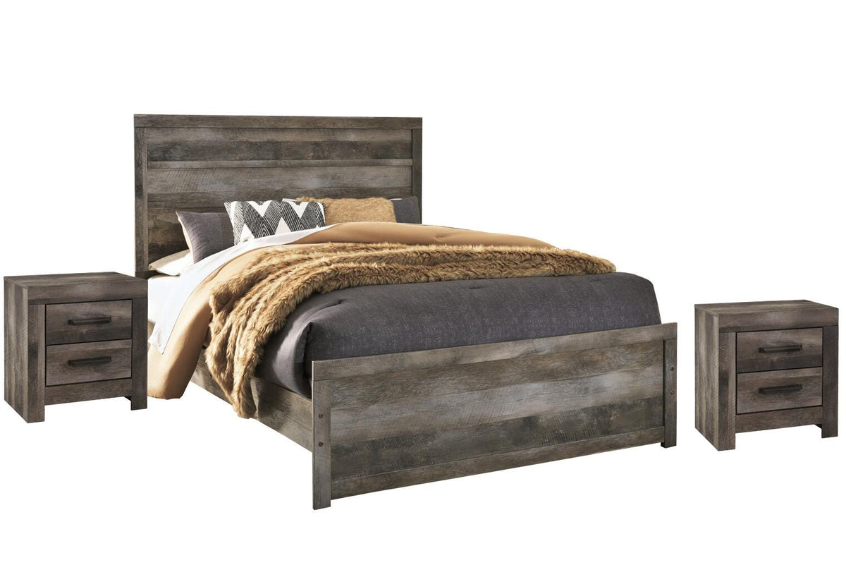 Wynnlow Panel Bed Set - Queen, 2 Nightstands
