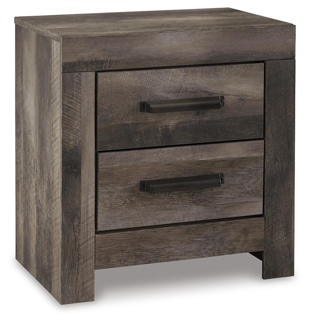 Wynnlow Twin Crossbuck Panel Bed and 2 Nightstands