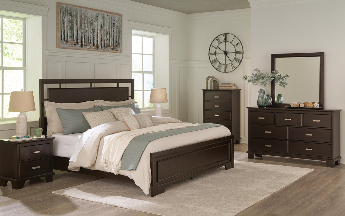 Covetown Panel Bed Set - California King, Dresser and Nightstand