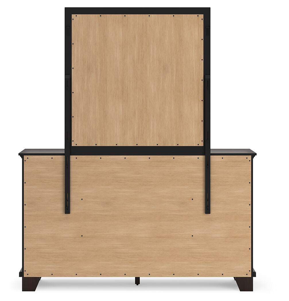 Covetown King Panel Bed, Dresser, Mirror and Nightstand