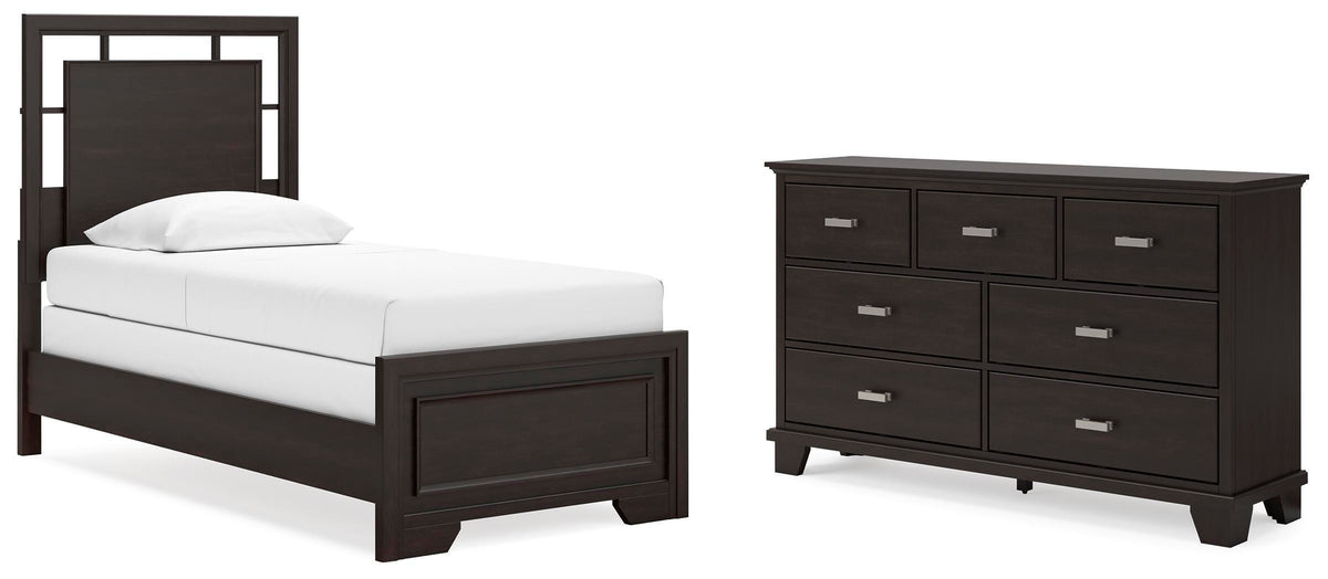 Covetown Panel Bed Set - Twin, Dresser