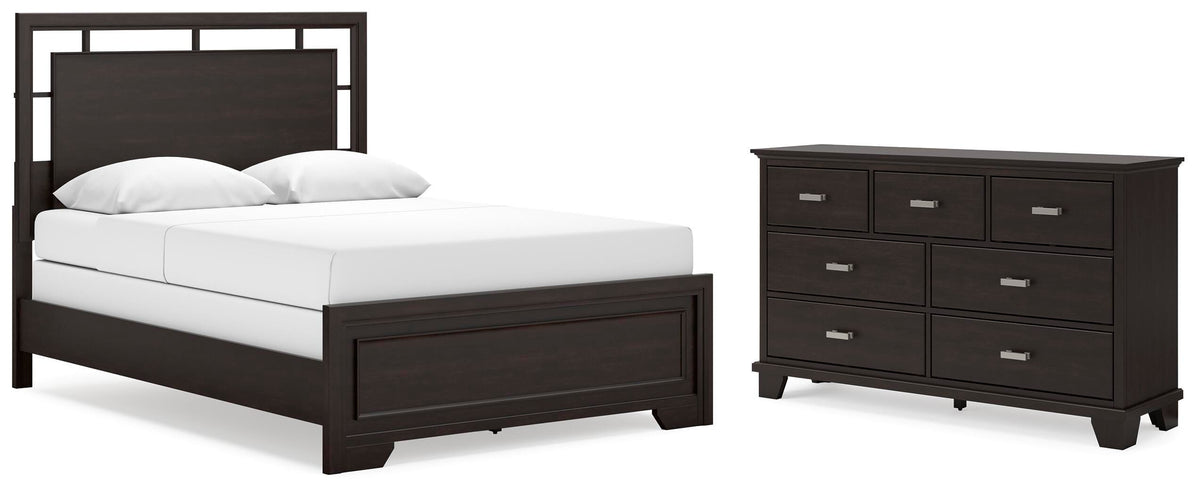 Covetown Panel Bed Set - Queen, Dresser
