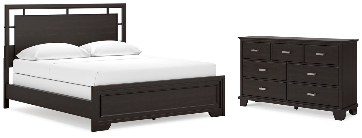 Covetown Panel Bed Set - California King, Dresser