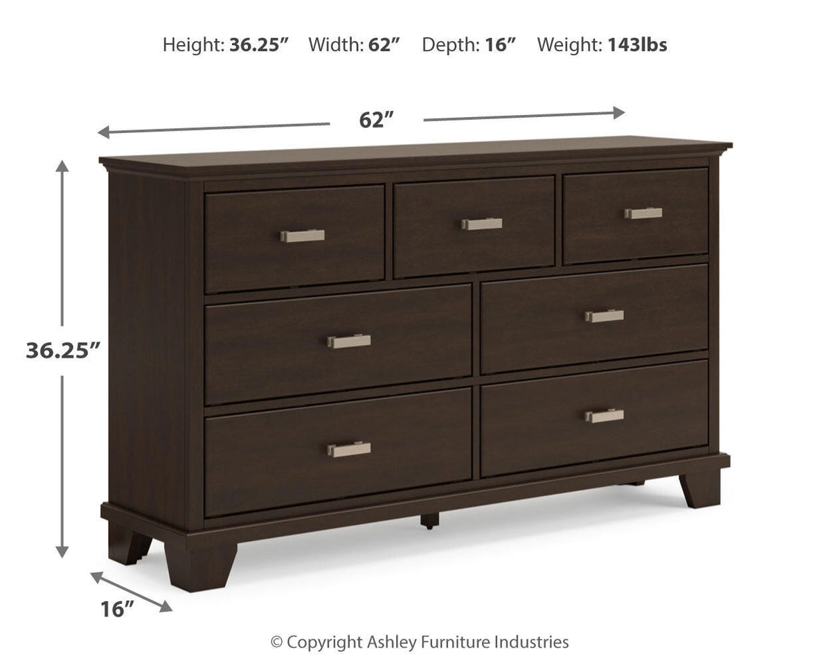 Covetown Panel Bed Set - California King, Dresser and 2 Nightstands