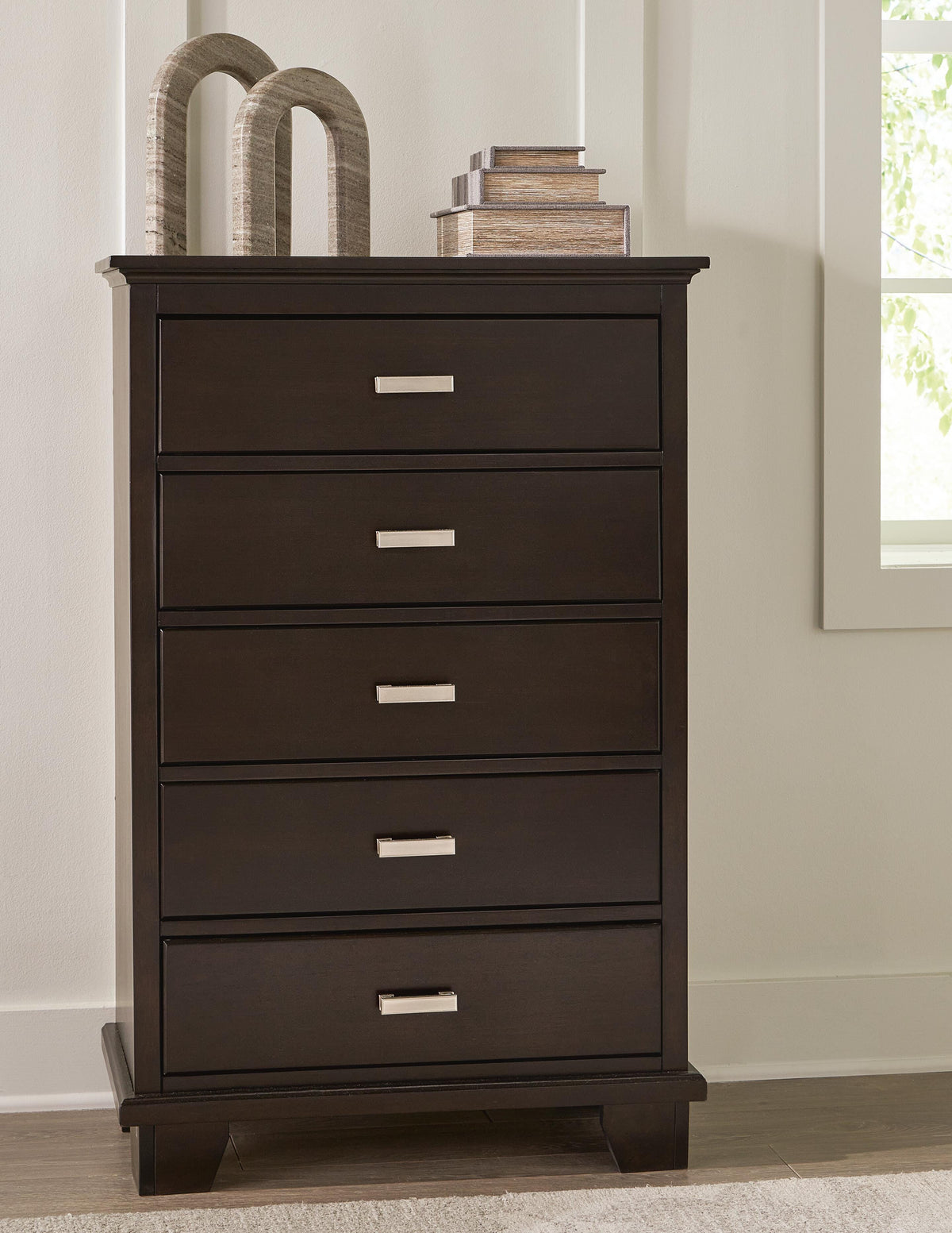 Covetown Panel Bed Set - California King, Dresser, Mirror and Chest