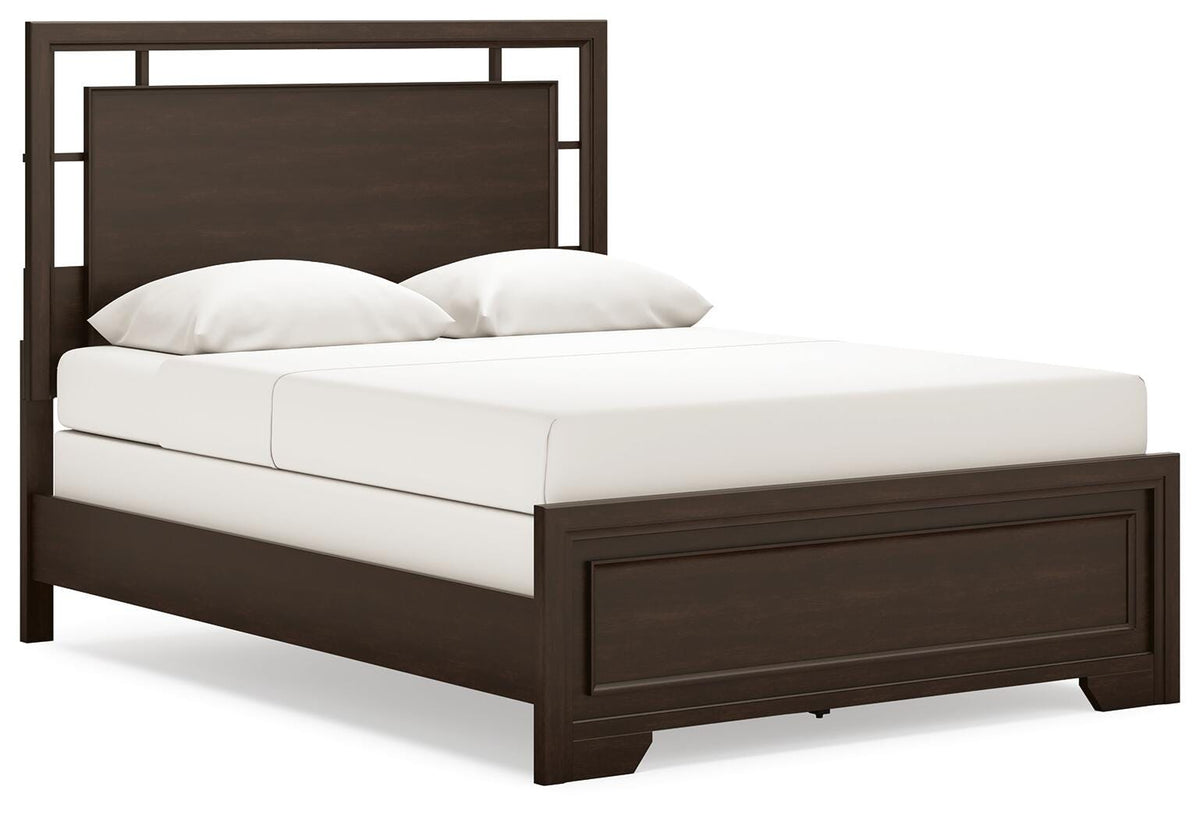 Covetown Panel Bed Set - Queen, 2 Nightstands