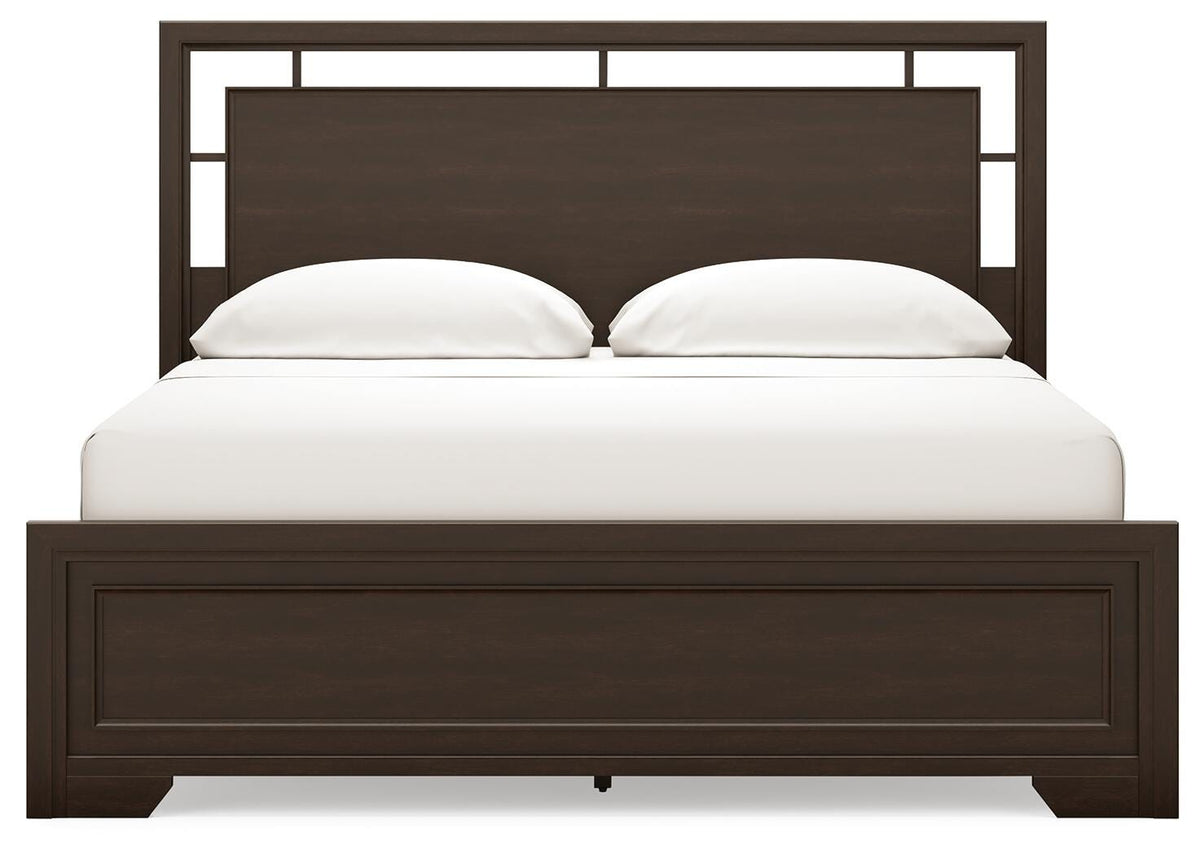 Covetown Panel Bed Set - California King, 2 Nightstands