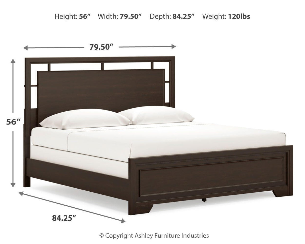 Covetown Panel Bed Set - King, 2 Nightstands