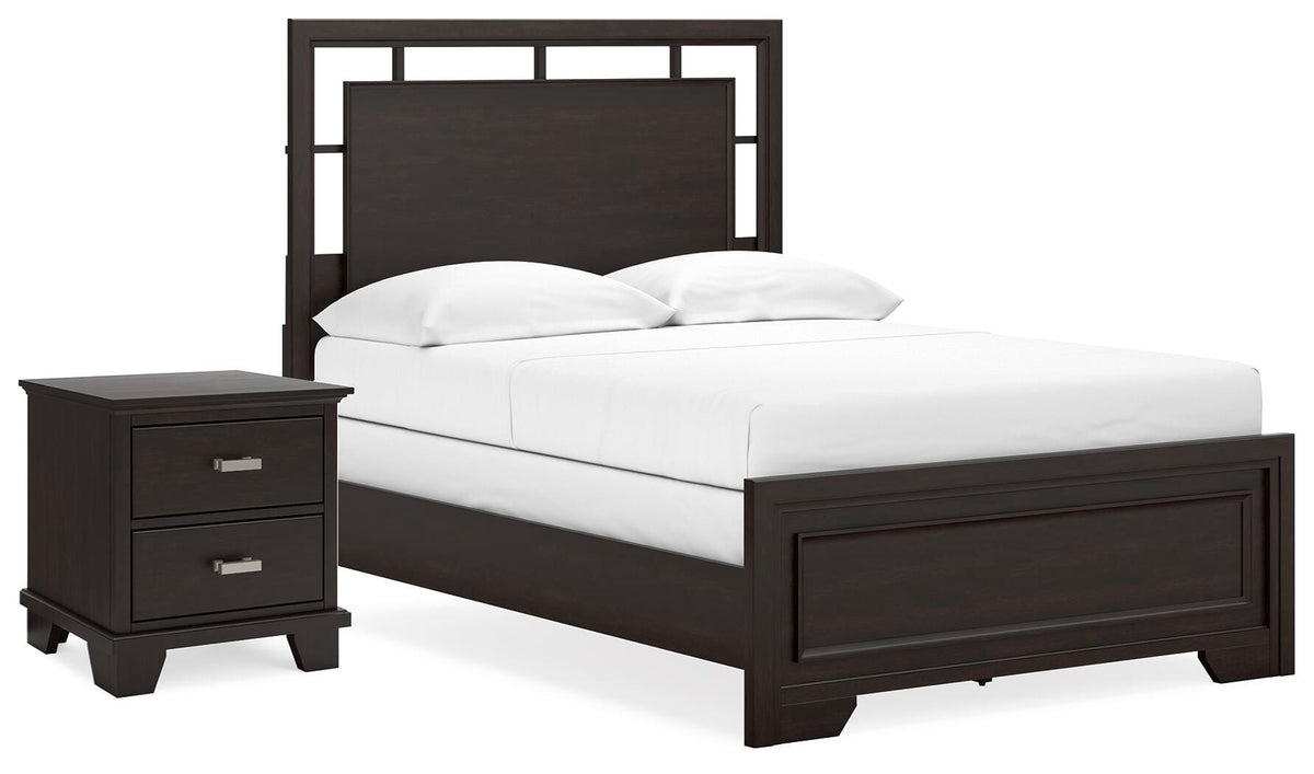 Covetown Panel Bed Set - Full, Nightstand