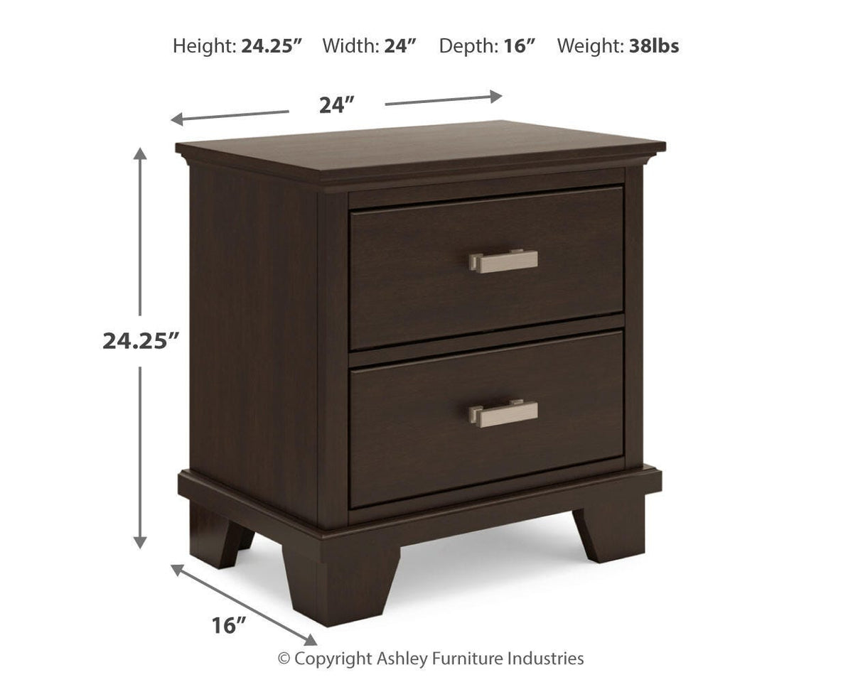 Covetown Full Panel Bed, Chest and Nightstand