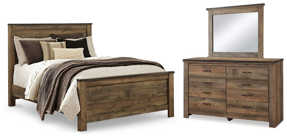 Trinell Queen Panel Bed, Dresser and Mirror