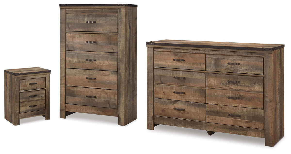 Trinell Dresser, Chest and Nightstand