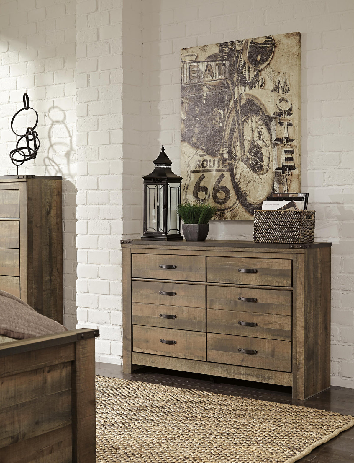 Trinell Twin Bookcase Bed, Dresser and 2 Nightstands