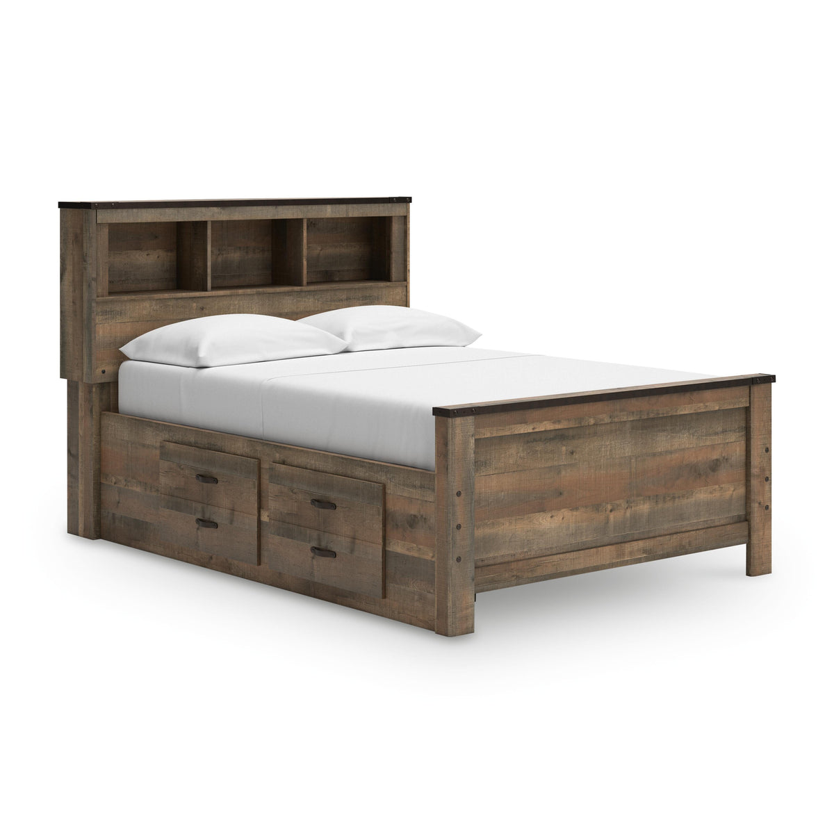 Trinell Twin Bookcase Bed with 2 Storage Drawers
