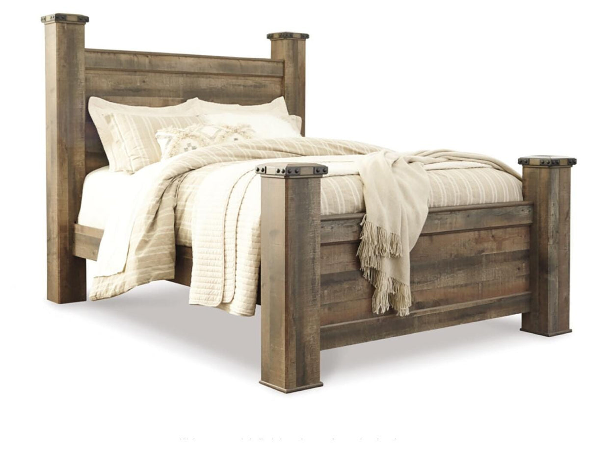 Trinell Queen Poster Bed, Dresser and Mirror