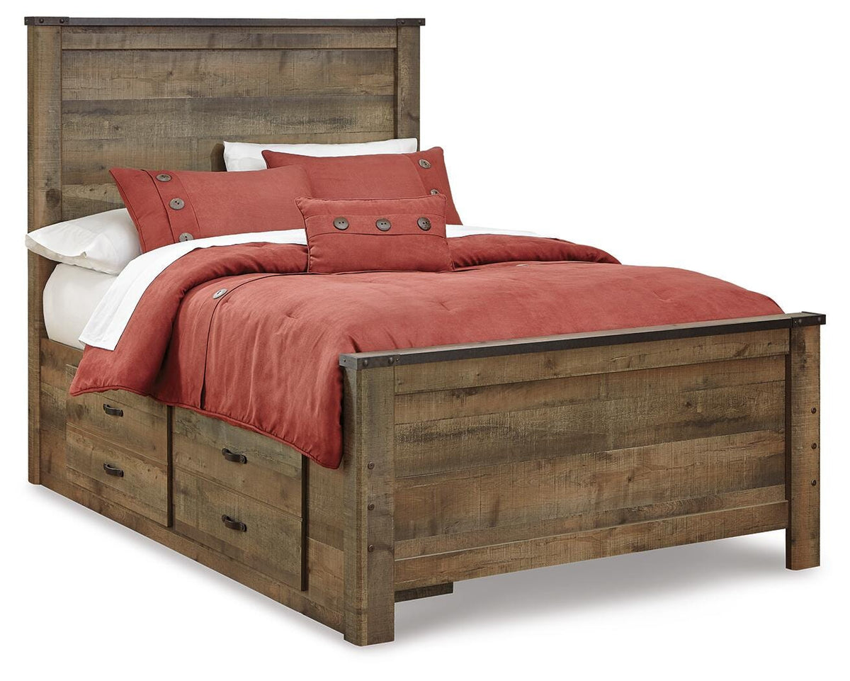 Trinell Twin Panel Bed with 2 Storage Drawers